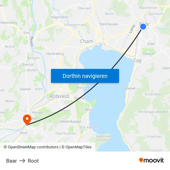 Baar to Root map