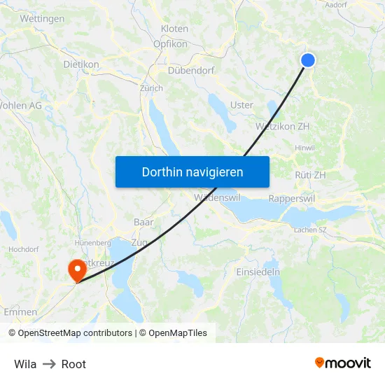 Wila to Root map