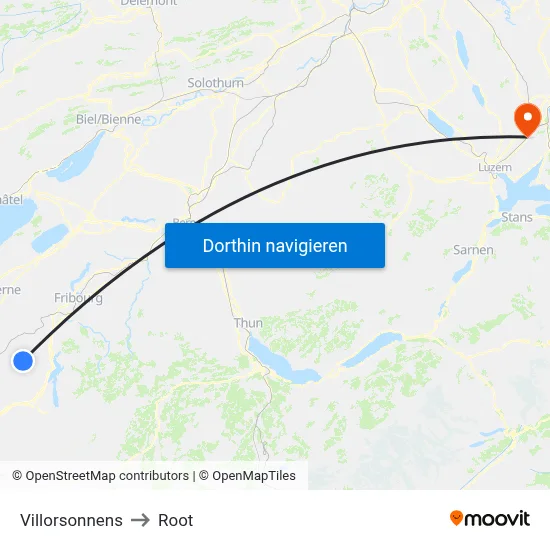 Villorsonnens to Root map