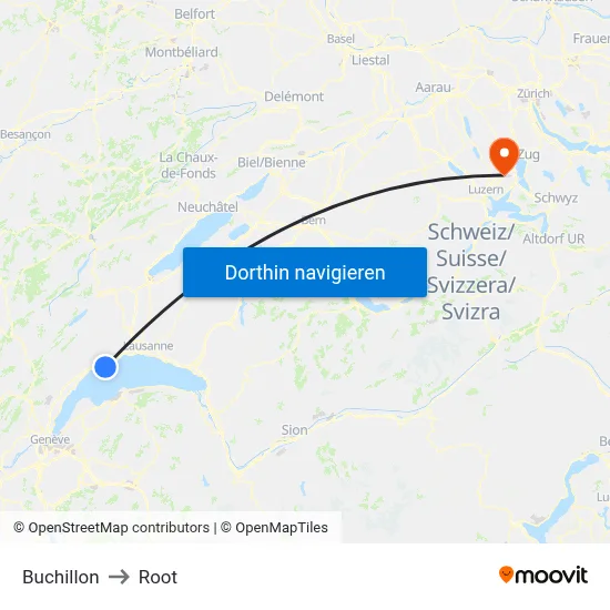 Buchillon to Root map