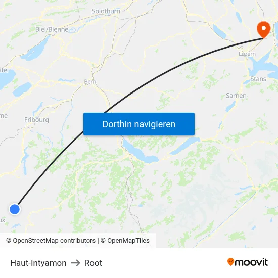 Haut-Intyamon to Root map