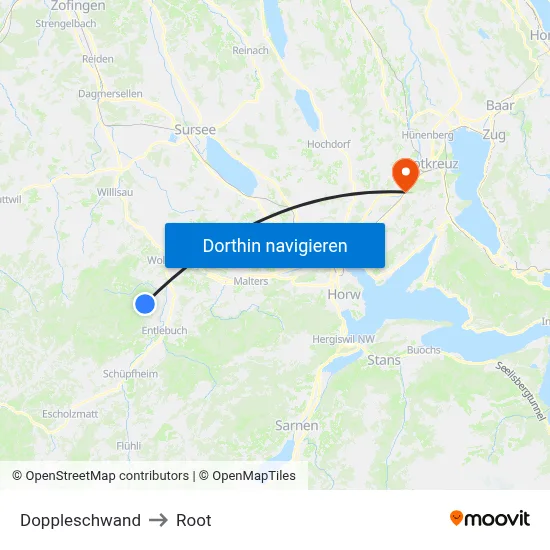 Doppleschwand to Root map