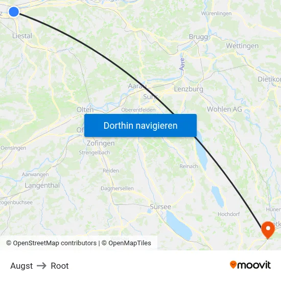 Augst to Root map