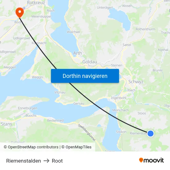 Riemenstalden to Root map