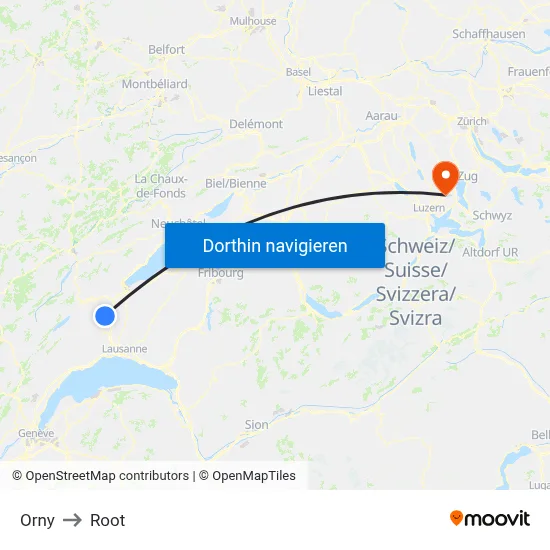 Orny to Root map