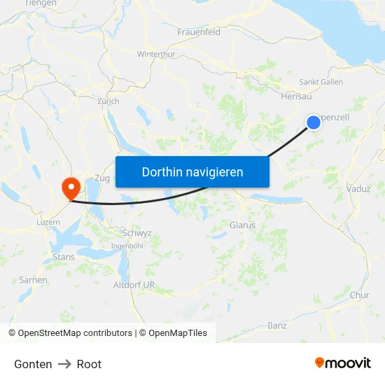 Gonten to Root map