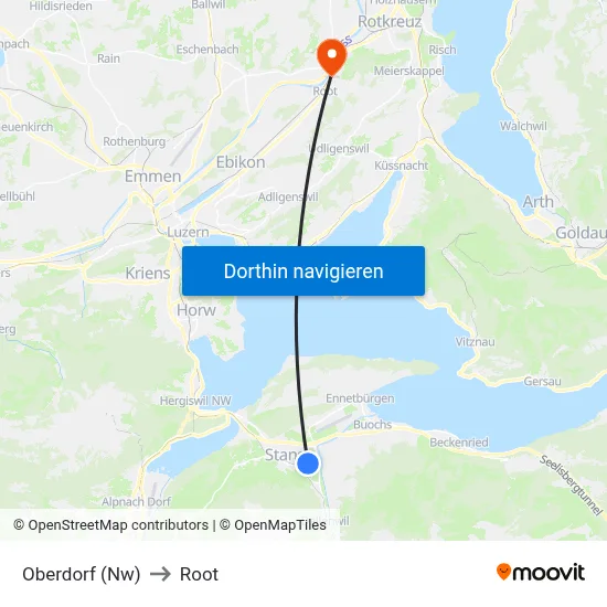 Oberdorf (Nw) to Root map