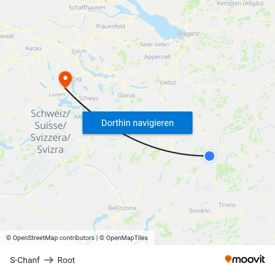 S-Chanf to Root map