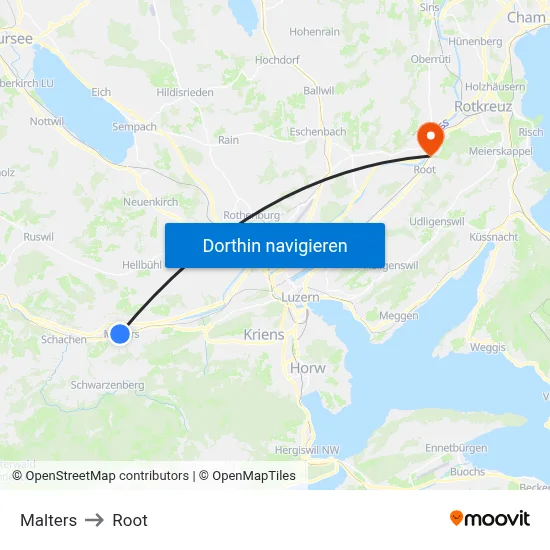 Malters to Root map