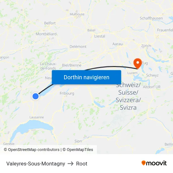 Valeyres-Sous-Montagny to Root map