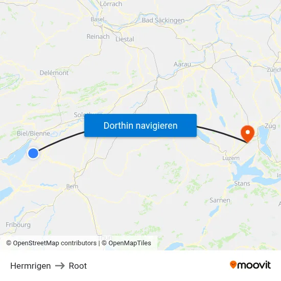 Hermrigen to Root map