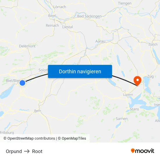Orpund to Root map