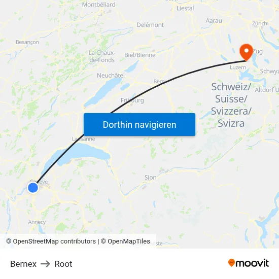 Bernex to Root map