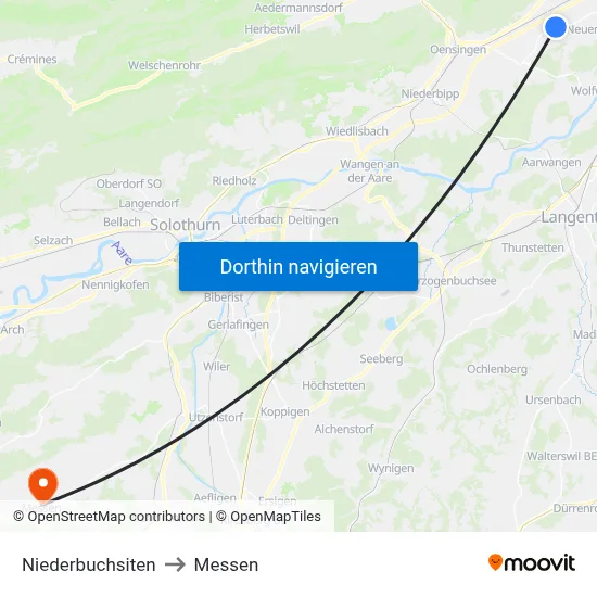 Niederbuchsiten to Messen map
