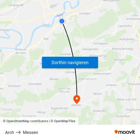 Arch to Messen map