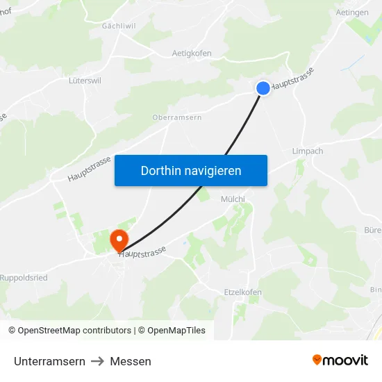 Unterramsern to Messen map
