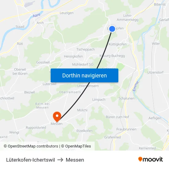 Lüterkofen-Ichertswil to Messen map
