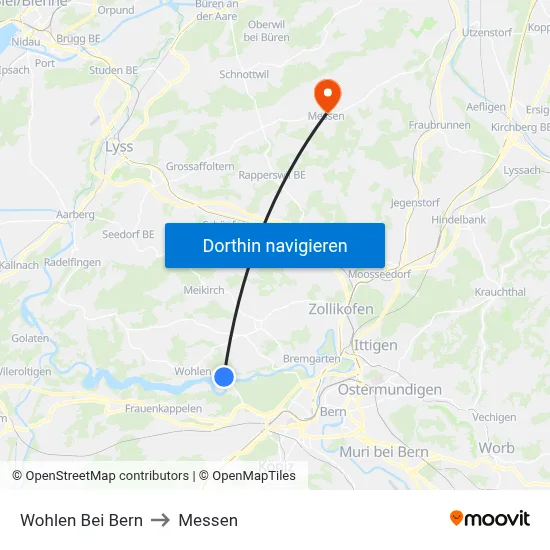 Wohlen Bei Bern to Messen map