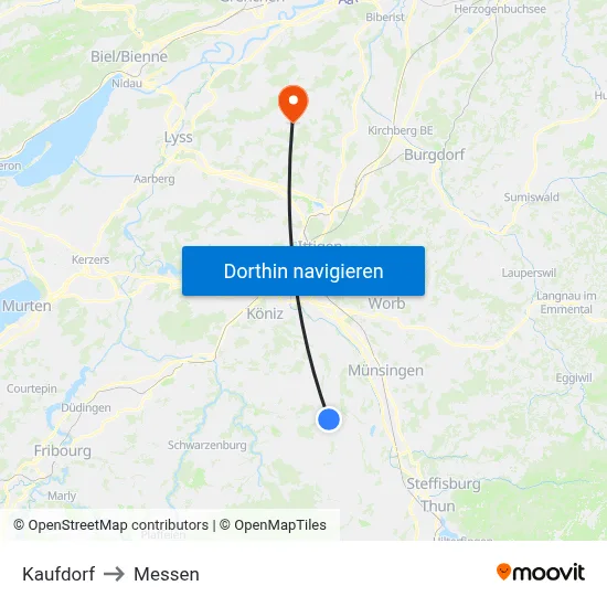 Kaufdorf to Messen map