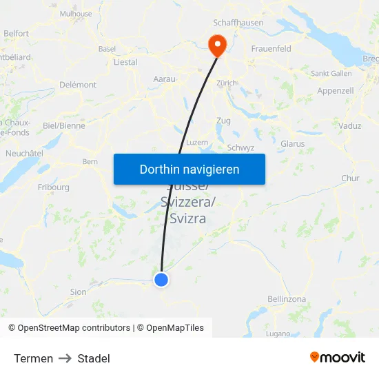 Termen to Stadel map