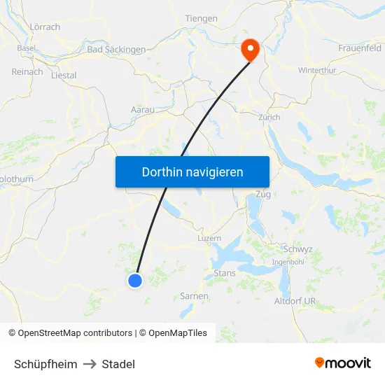 Schüpfheim to Stadel map