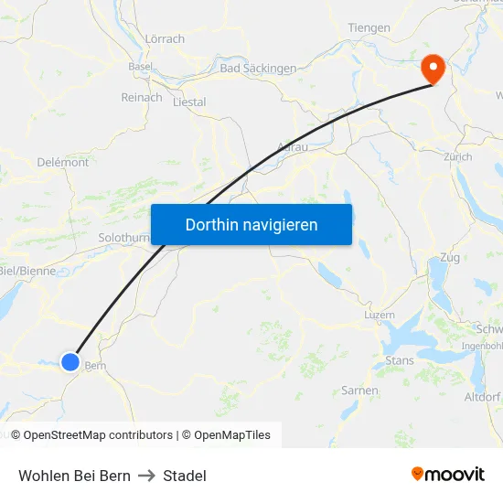 Wohlen Bei Bern to Stadel map