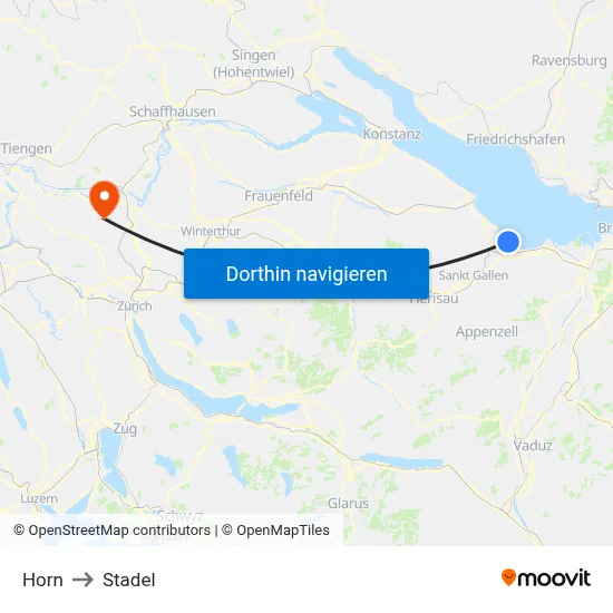 Horn to Stadel map