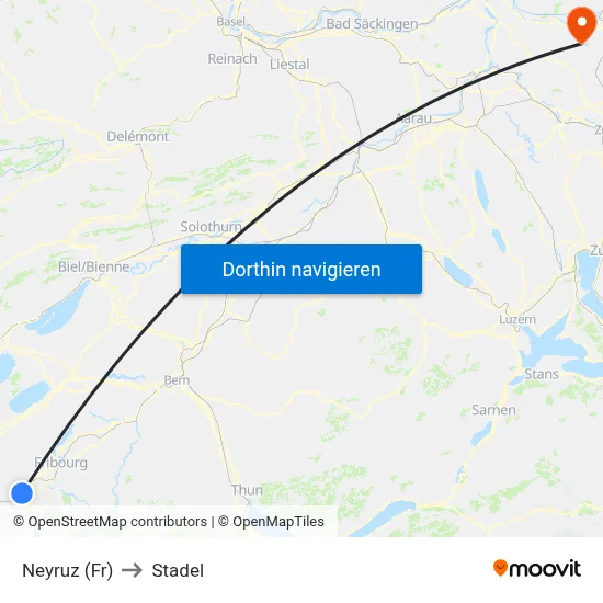 Neyruz (Fr) to Stadel map