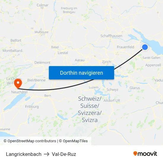 Langrickenbach to Val-De-Ruz map