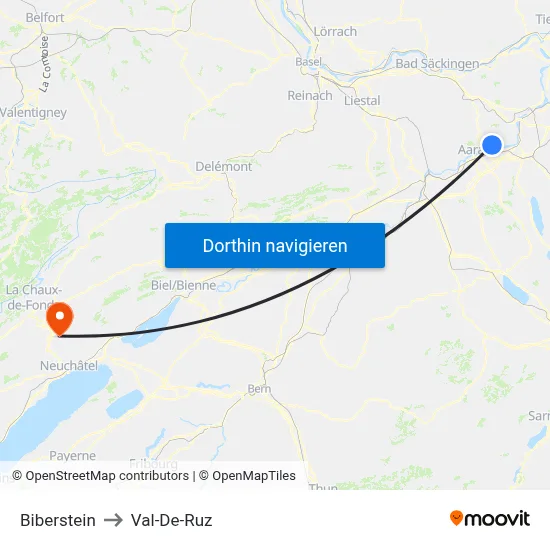 Biberstein to Val-De-Ruz map