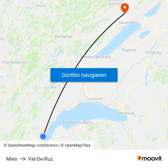 Mies to Val-De-Ruz map