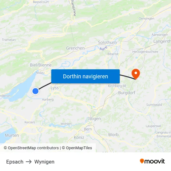 Epsach to Wynigen map