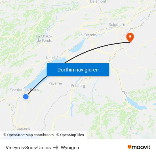 Valeyres-Sous-Ursins to Wynigen map