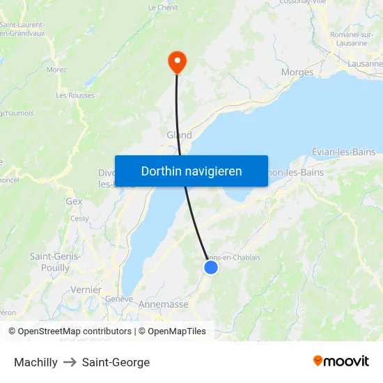Machilly to Saint-George map