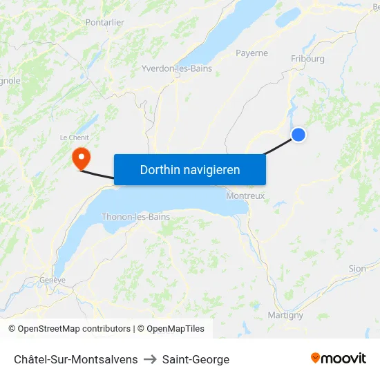 Châtel-Sur-Montsalvens to Saint-George map