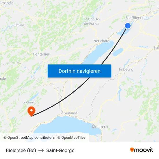 Bielersee (Be) to Saint-George map
