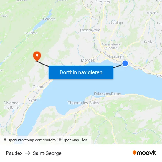Paudex to Saint-George map