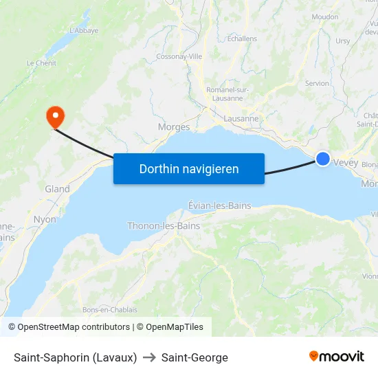 Saint-Saphorin (Lavaux) to Saint-George map
