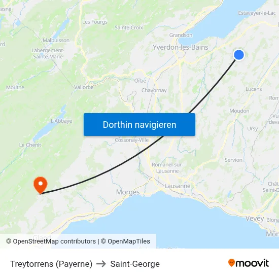 Treytorrens (Payerne) to Saint-George map