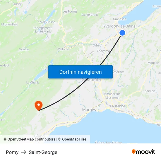 Pomy to Saint-George map