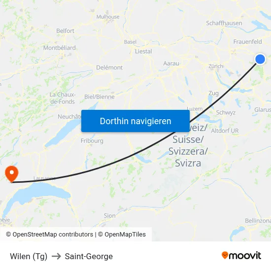 Wilen (Tg) to Saint-George map