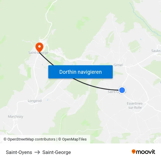 Saint-Oyens to Saint-George map