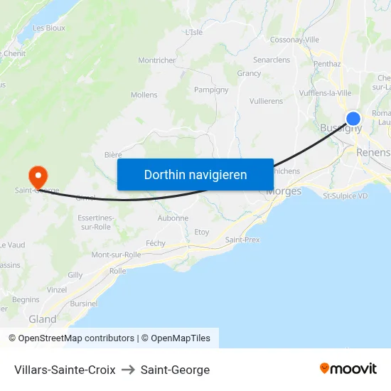 Villars-Sainte-Croix to Saint-George map