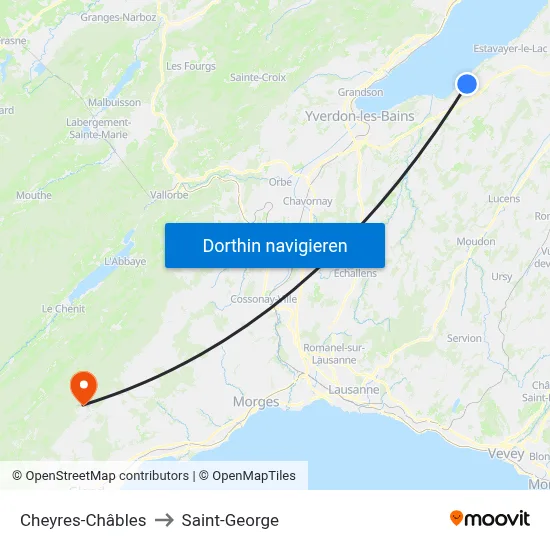 Cheyres-Châbles to Saint-George map