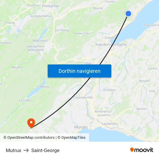 Mutrux to Saint-George map