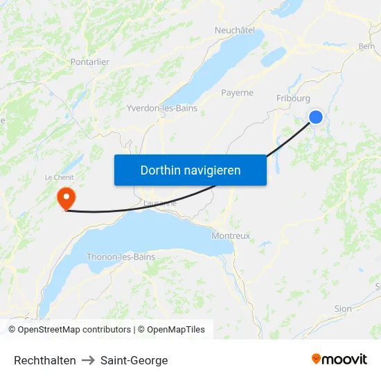 Rechthalten to Saint-George map
