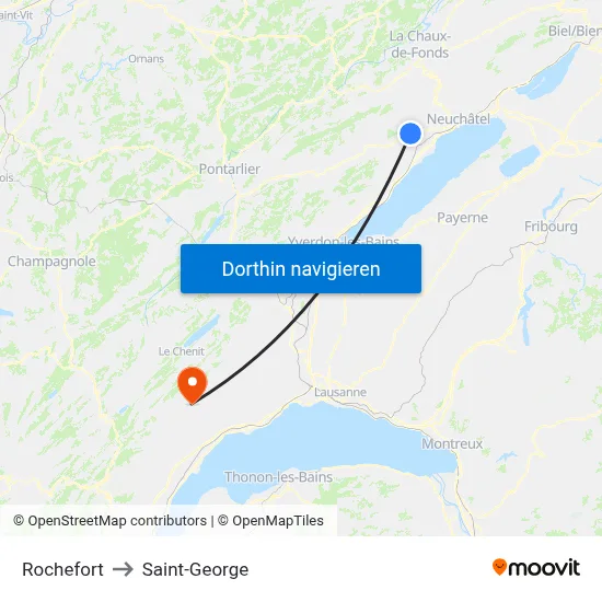 Rochefort to Saint-George map