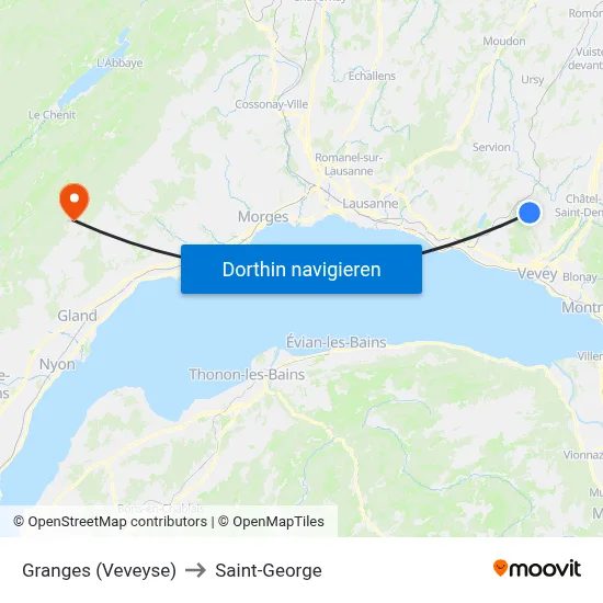 Granges (Veveyse) to Saint-George map