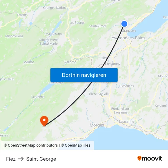 Fiez to Saint-George map