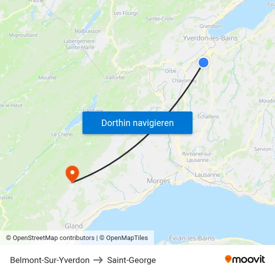 Belmont-Sur-Yverdon to Saint-George map